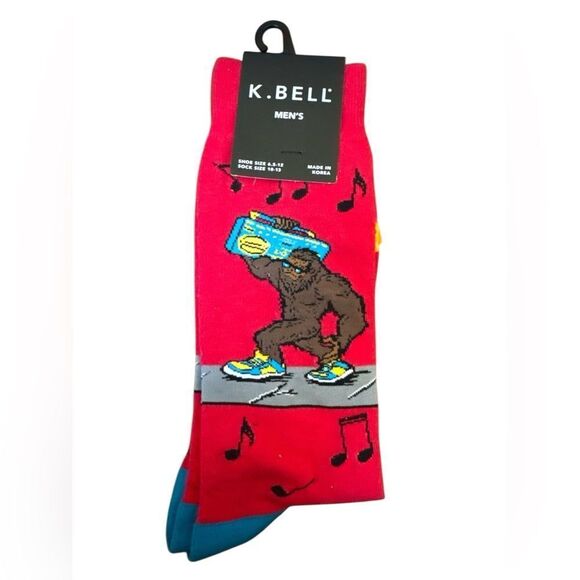 K. Bell Big Foot Boombox Crew Socks - Picture 1 of 2